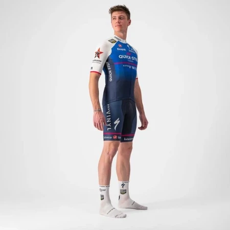 Koszulka kolarska Competizione belgian blue/white