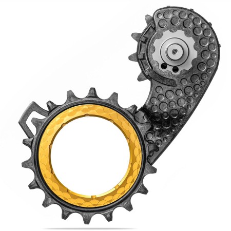 Wózek przerzutki Absoluteblack HollowCage V2 Carbon Ceramic R9200, złoty