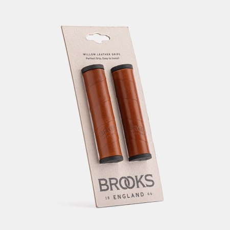 Chwyty BROOKS WILLOW LEATHER GRIPS, Honey, Rozmiar 130/130