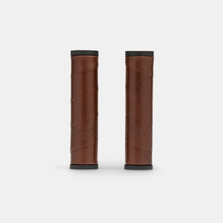 Chwyty BROOKS WILLOW LEATHER GRIPS, Brown, Rozmiar 130/130 - rove.pl