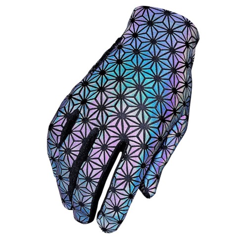 Przejdź do produktu Rękawiczki Supacaz SupaG Clarino Gloves – Oil Slick Reflective (Long - XL)