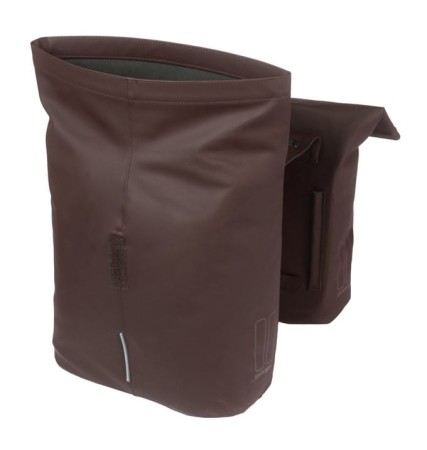 Sakwa miejska podwójna BASIL CITY DOUBLE PANNIER BAG MIK 28-32L, MIK System (ready to go), roasted brown