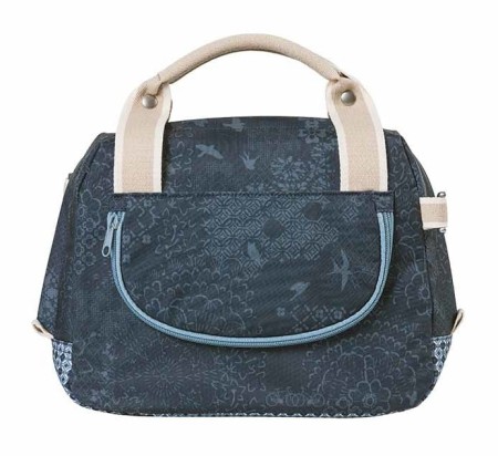 Sakwa miejska pojedyncza BASIL BOHEME CITY KF 8L, wodoodporny poliester, indigo blue (bez płytki mocującej) (NEW) - rove.pl