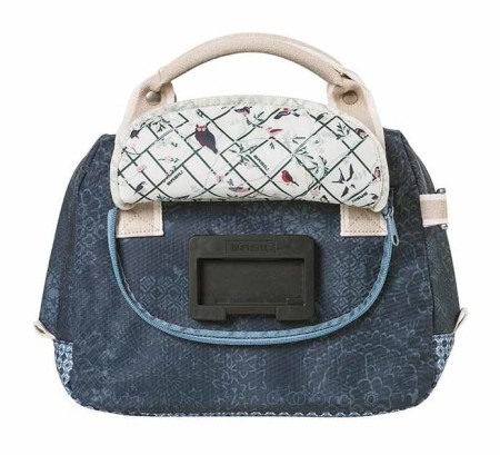 Sakwa miejska pojedyncza BASIL BOHEME CITY KF 8L, wodoodporny poliester, indigo blue (bez płytki mocującej) (NEW) - rove.pl