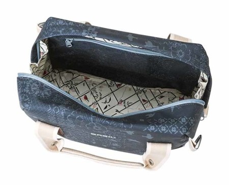 Sakwa miejska pojedyncza BASIL BOHEME CITY KF 8L, wodoodporny poliester, indigo blue (bez płytki mocującej) (NEW) - rove.pl