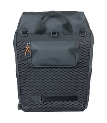 Sakwa miejska pojedyncza BASIL MILES TARPAULIN DAYPACK 17L, Hook On System, 100% wodoodporna black orange (NEW)