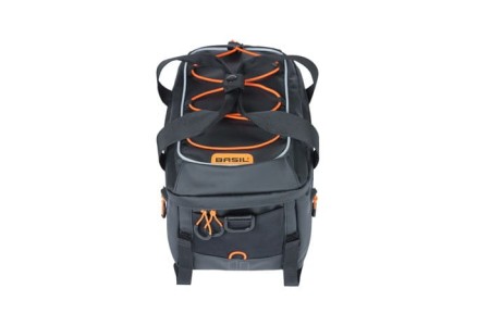 Torba na bagażnik BASIL MILES TARPAULIN TRUNKBAG 7L, 100% wodoodporna black orange (NEW)
