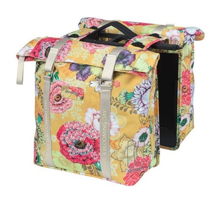 Torba na bagażnik BASIL BLOOM FIELD DOUBLE PANNIER BAG MIK 28-35L, MIK System (ready to go) honey yellow (NEW) - rove.pl