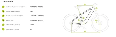 Geometria Rower elektryczny EcoBike X-City 17 Cappuccino r.19''