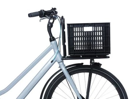 Kosz na kierownicę/bagażnik BASIL BICYCLE CRATE M, 29.5L, recycled synthetic, black (NEW) - rove.pl