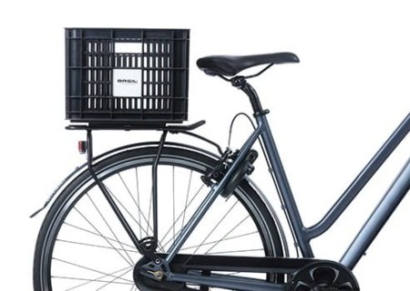 Kosz na kierownicę/bagażnik BASIL BICYCLE CRATE M, 29.5L, recycled synthetic, black (NEW) - rove.pl