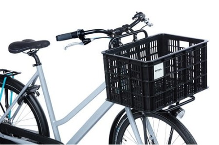 Kosz na kierownicę/bagażnik BASIL BICYCLE CRATE L, 40L, recycled synthetic, black (NEW)