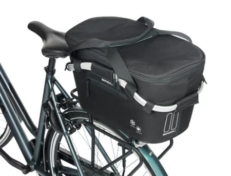 Kosz na tylny bagażnik BASIL CLASSIC CARRY ALL ISO, MIK z adapterem do mocowania (ready to go), 18L, Czarny