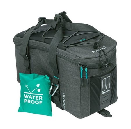 Torba na bagażnik BASIL DISCOVERY 365D TRUNKBAG MIK M 9L, MIK System (ready to go) wodoodporna black melee - rove.pl