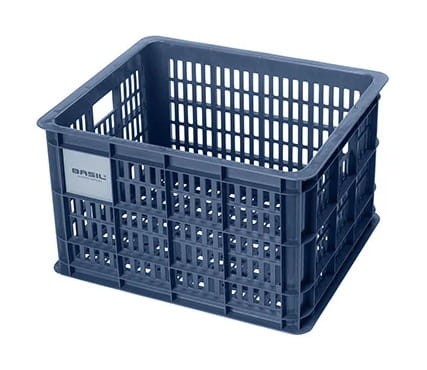 Kosz na kierownicę/bagażnik BASIL BICYCLE CRATE M, 29.5L, recycled synthetic, bluestone (NEW) - rove.pl