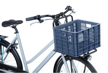 Kosz na kierownicę/bagażnik BASIL BICYCLE CRATE M, 29.5L, recycled synthetic, bluestone (NEW) - rove.pl