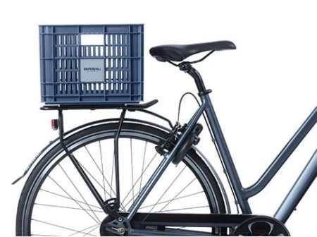 Kosz na kierownicę/bagażnik BASIL BICYCLE CRATE M, 29.5L, recycled synthetic, bluestone (NEW) - rove.pl