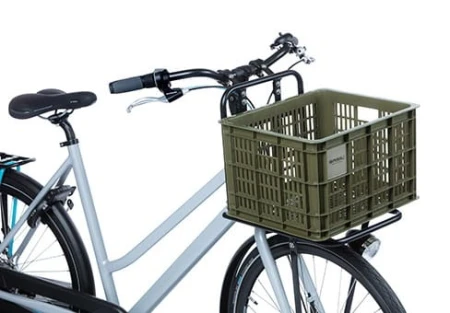 Kosz na kierownicę/bagażnik BASIL BICYCLE CRATE M, 29.5L, recycled synthetic, moss green (NEW)