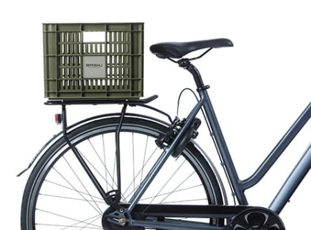 Kosz na kierownicę/bagażnik BASIL BICYCLE CRATE M, 29.5L, recycled synthetic, moss green (NEW)