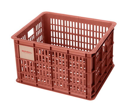 Kosz na kierownicę/bagażnik BASIL BICYCLE CRATE M, 29.5L, recycled synthetic, terra red (NEW) - rove.pl