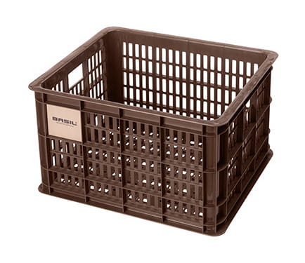 Kosz na kierownicę/bagażnik BASIL BICYCLE CRATE M, 27L, recycled synthetic, brown (NEW) - rove.pl