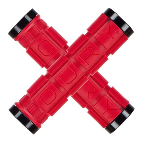 Przejdź do produktu Chwyty kierownicy LIZARDSKINS Dual-Clamp Lock-On OURY - Red (NEW)