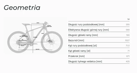 Rower Unibike Mission 26 geometria