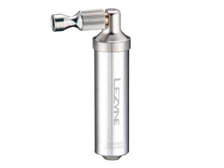 Pompka ręczna LEZYNE ALLOY DRIVE CO2 + 1x nabój gazowy 16g srebrna (WYPRZEDAŻ -50%) - rove.pl