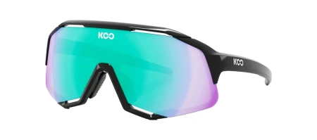 Okulary Koo Demos Black, Green Mirror Lenses