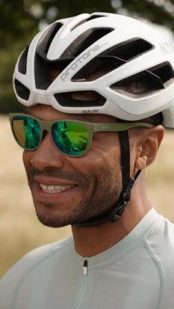 Okulary Koo Cosmo Olive Green Matt, Green Mirror Lenses