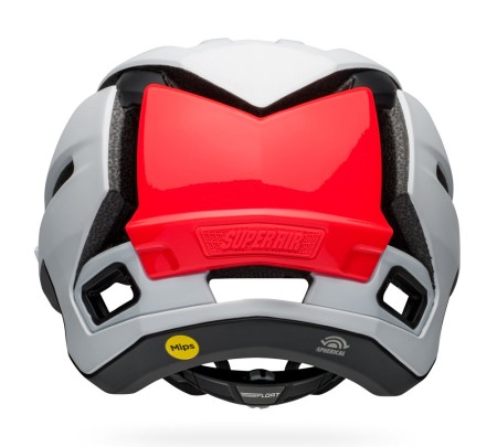 Kask mtb BELL SUPER AIR SPHERICAL matte gloss white infrared roz. L (58-62 cm) - rove.pl