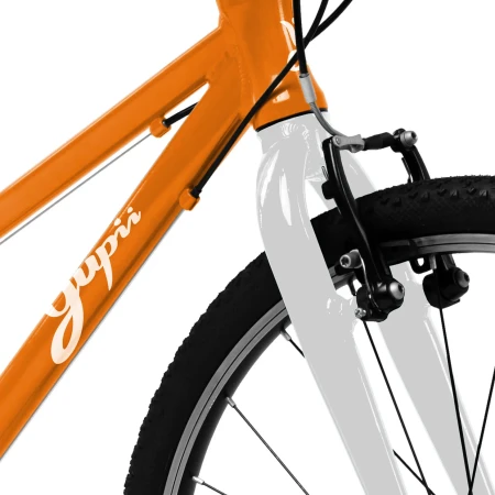 Rower młodzieżowy Yupii 24″ pomarańczowy hamulec przedni
