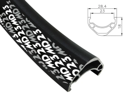 Obręcz mtb/trekking ALEXRIMS MD23, H. tarczowy, Stożek 18mm, 29" 622x23, 32 otwory, Kapslowana, Czarna, Waga 530g (NEW) - rove.pl