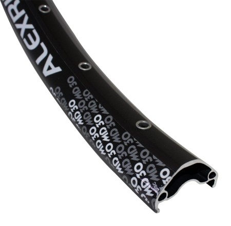 Obręcz mtb/trekking ALEXRIMS MD30, H. tarczowy, Stożek 20mm, 29" 622x30, 32 otwory, Kapslowana, Czarna, Waga 605g (NEW) - rove.pl