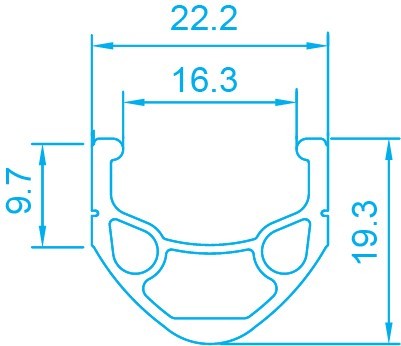 Obręcz trekking ALEXRIMS DC19, V-brake, Stożek 19mm, 29" 622x16, 36 otwory, Srebrna, Waga 530g (NEW) - rove.pl