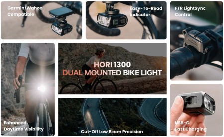 Lampka przednia MAGICSHINE HORI 1300 DUAL MOUNTED 1300 lumenów, z pilotem, bez uchwytu (NEW 2026)