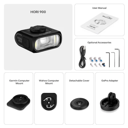 Lampka przednia MAGICSHINE HORI 900 zawartość opakowania