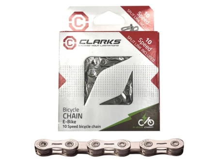 Łańcuch rowerowy e-bike CLARKS C12E, 12-rzędowy Niklowany, 138 ogniw + Spinka, Do rowerów elektrycznych (NEW) - rove.pl