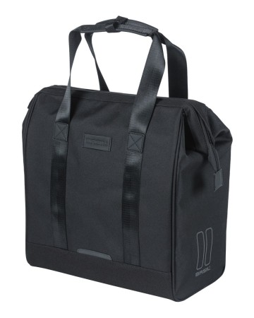 Sakwa pojedyncza BASIL GRAND BICYCLE SHOPPER 23L, MIK Hooks System, black (NEW 2026) - rove.pl