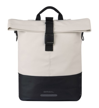 Sakwa pojedyncza BASIL COVE BICYCLE SHOPPER 14-16L, MIK Hooks, off-white/black (NEW 2026) - rove.pl