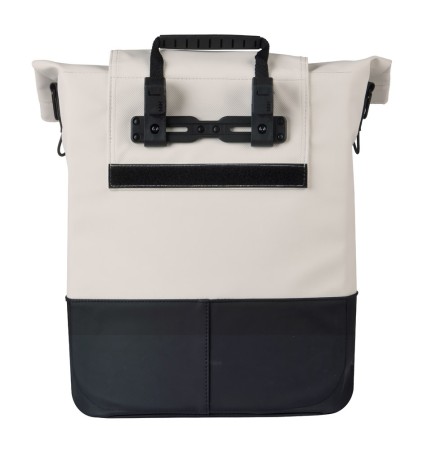 Sakwa pojedyncza BASIL COVE BICYCLE SHOPPER 14-16L, MIK Hooks, off-white/black (NEW 2026) - rove.pl