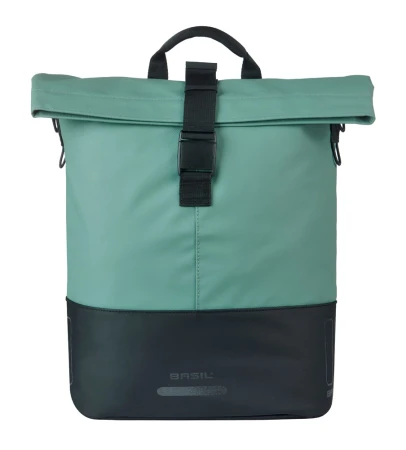 Sakwa pojedyncza BASIL COVE BICYCLE SHOPPER 14-16L, MIK Hooks, silvergreen/black (NEW 2026) - rove.pl