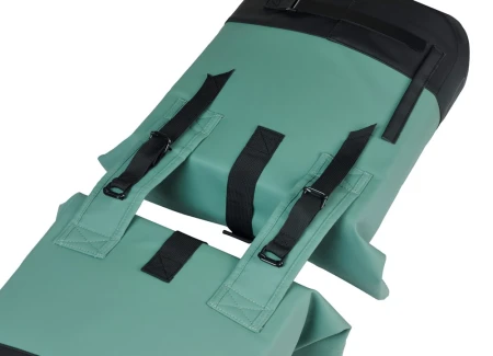 Sakwa podwójna BASIL COVE DOUBLE PANNIER BAG 28-32L, Universal Bridge System, silvergreen/black (NEW 2026) - rove.pl
