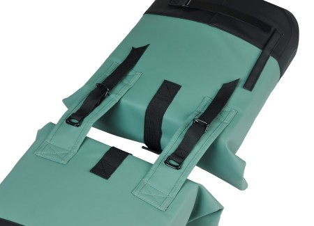 Sakwa podwójna BASIL COVE DOUBLE PANNIER BAG 28-32L, Universal Bridge System, silvergreen/black (NEW 2026)