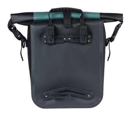Sakwa pojedyncza BASIL RIVO M SINGLE PANNIER BAG 12-15L, MIK Hooks, wodoodporna, silvergreen/black (NEW 2026)