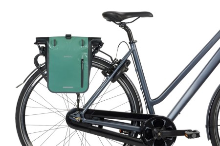 Sakwa pojedyncza BASIL RIVO M SINGLE PANNIER BAG 12-15L, MIK Hooks, wodoodporna, silvergreen/black (NEW 2026)