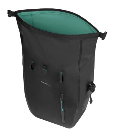 Sakwa pojedyncza BASIL RIVO L SINGLE PANNIER BAG 25-31L, MIK Hooks, wodoodporna, black (NEW 2026) - rove.pl