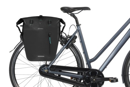 Sakwa pojedyncza BASIL RIVO L SINGLE PANNIER BAG 25-31L, MIK Hooks, wodoodporna, black (NEW 2026) - rove.pl