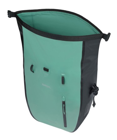 Sakwa pojedyncza BASIL RIVO L SINGLE PANNIER BAG 25-31L, MIK Hooks, wodoodporna, silvergreen/black (NEW 2026)