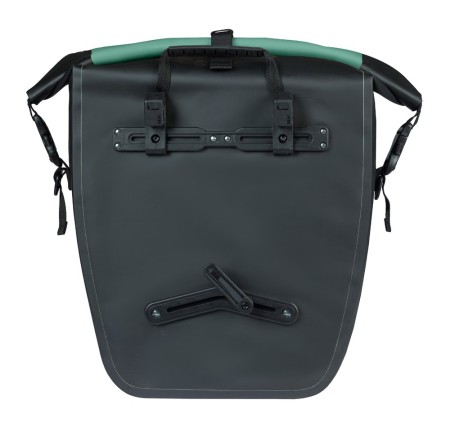 Sakwa pojedyncza BASIL RIVO L SINGLE PANNIER BAG 25-31L, MIK Hooks, wodoodporna, silvergreen/black (NEW 2026)